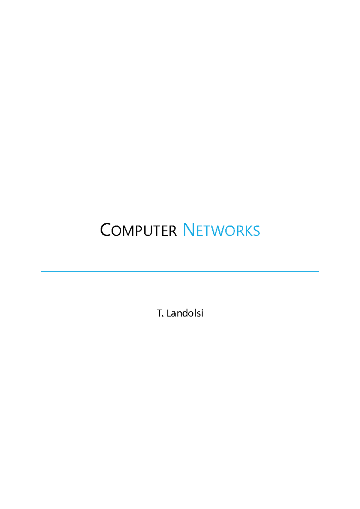 L25-IP subnetting - COMPUTER NETWORKS T. Landolsi T. LANDOLSI ...