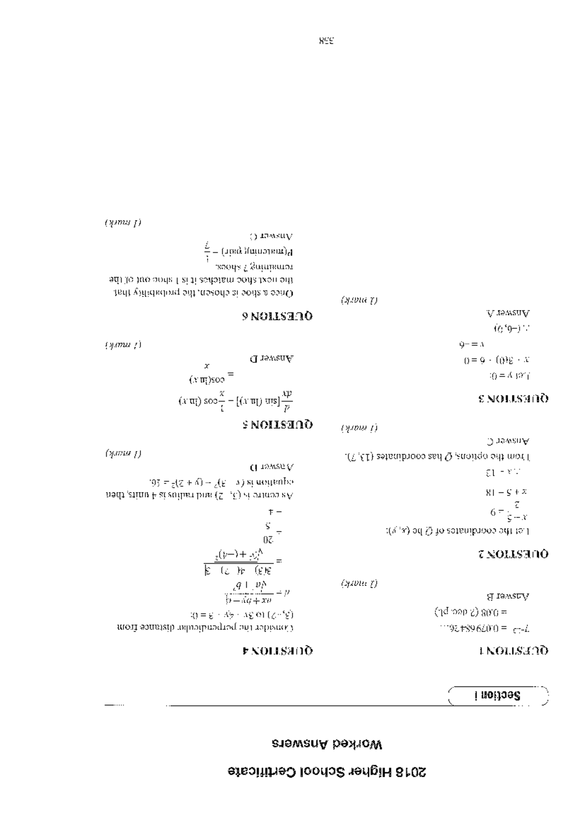 2018 HSC Worked Answers - New Syllabus Section I - Studocu