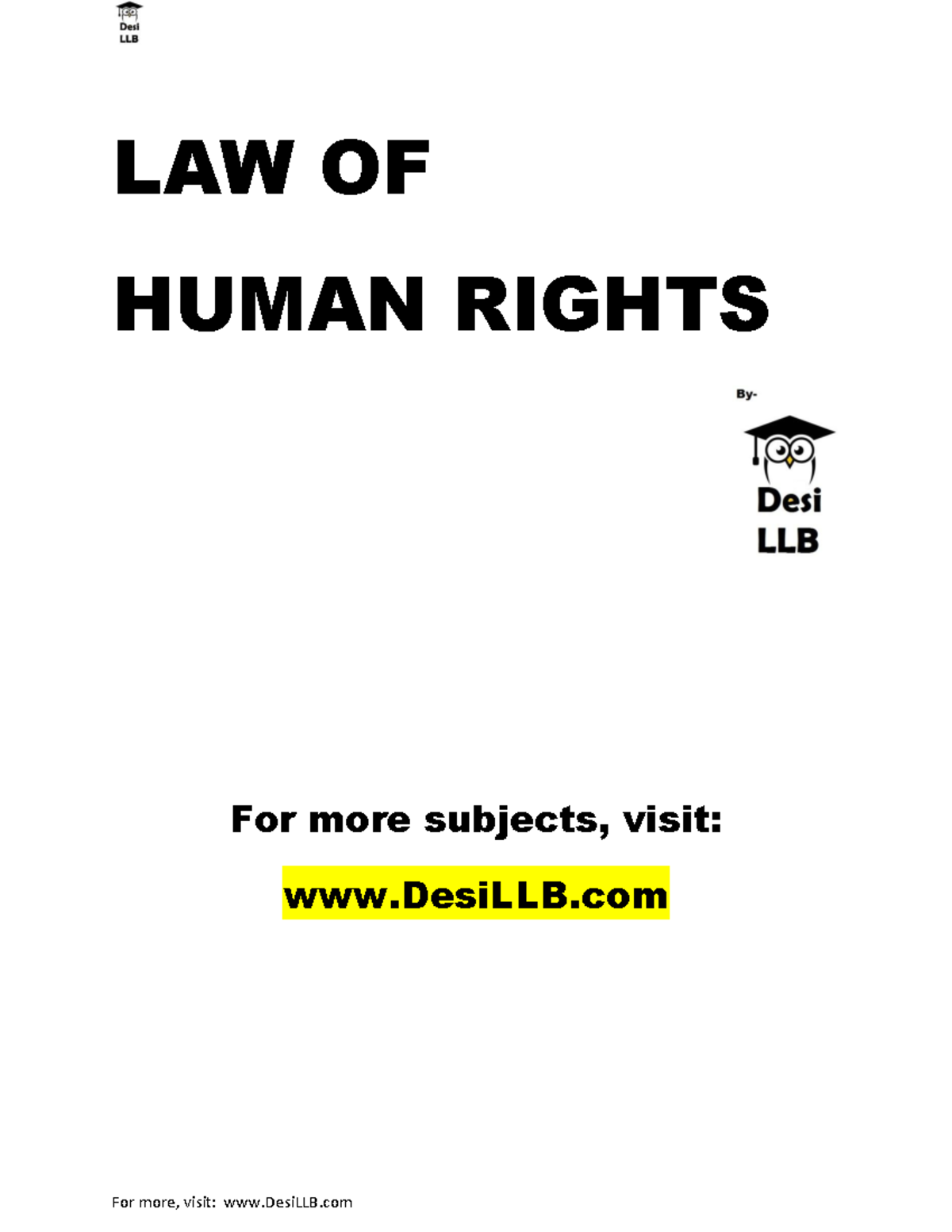 LAW OF HUMAN RIGHTS: Comprehensive Overview and Key Concepts - Studocu