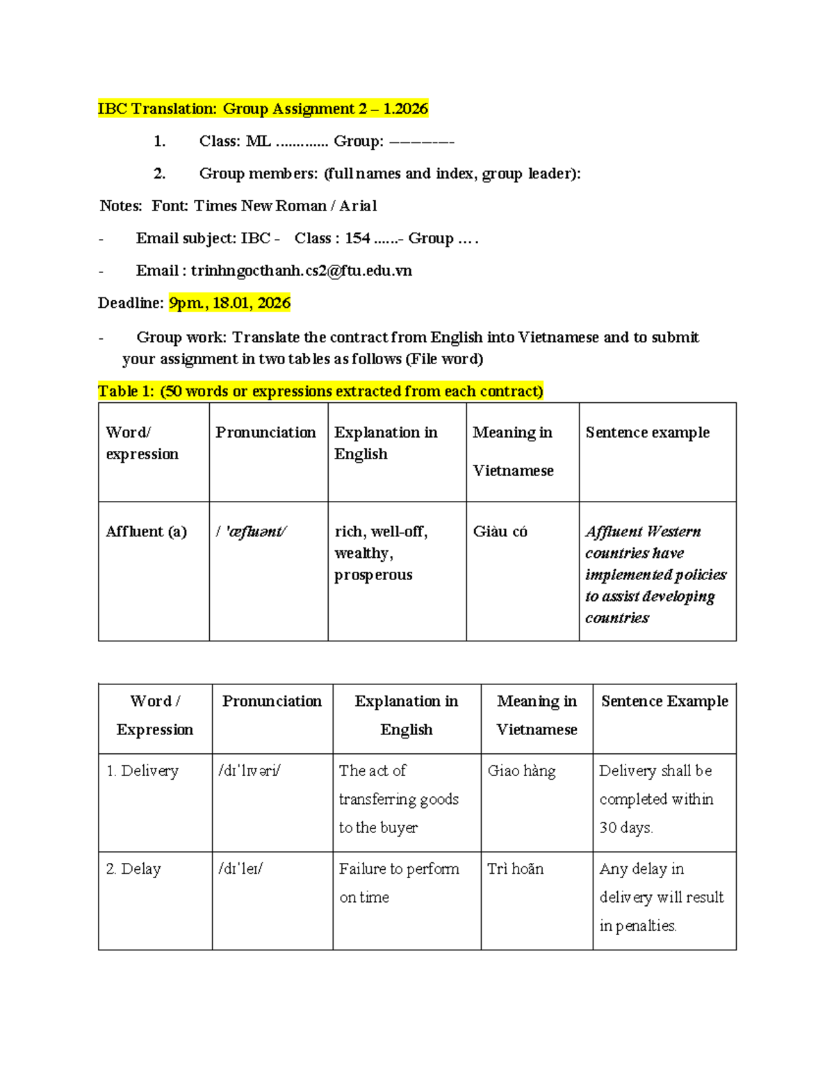 [ESP342] IBC Translation Group Assignment 2 - 2026 - Studocu