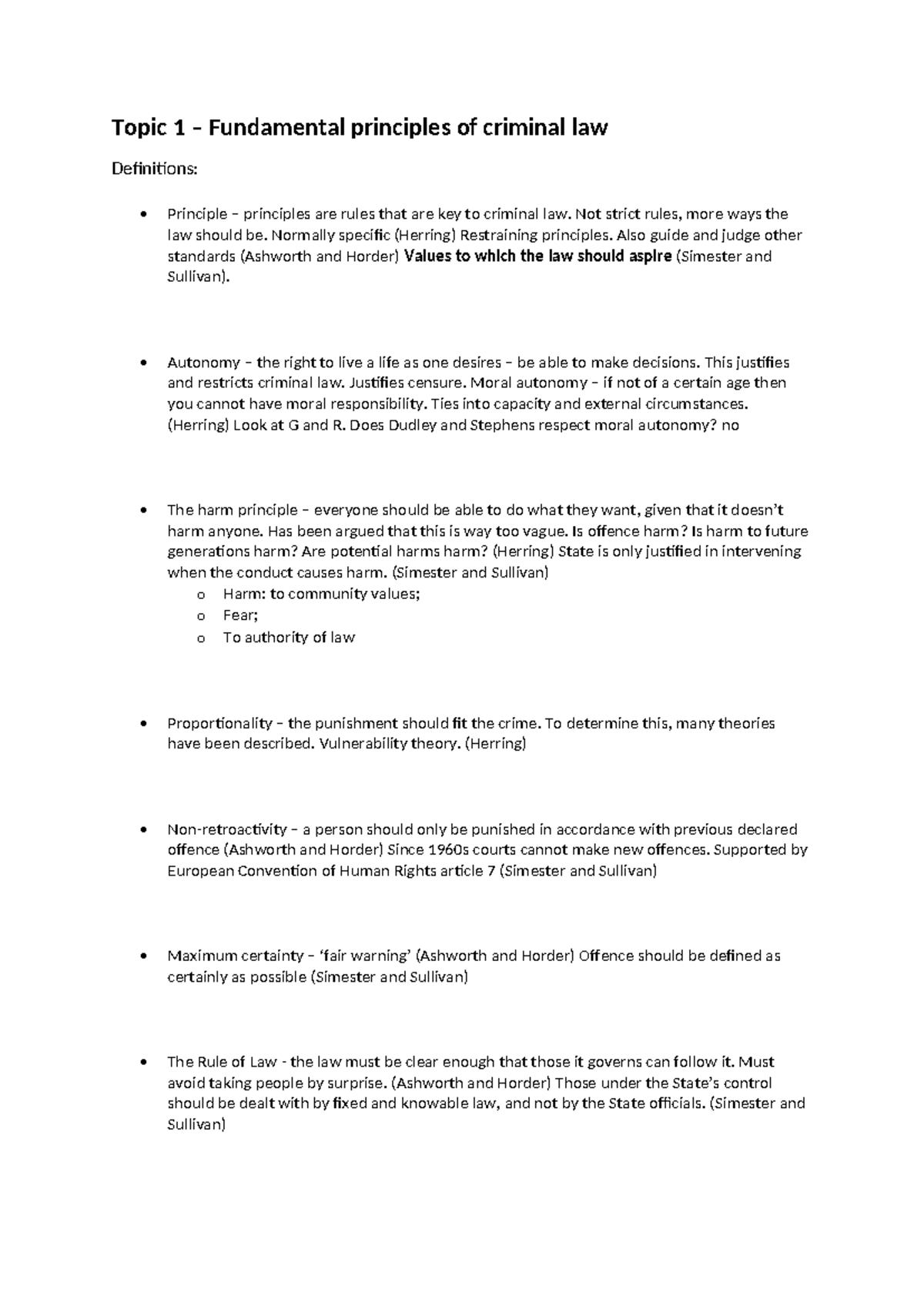 Crim 101: Fundamental Principles of Criminal Law - Key Concepts & Cases ...