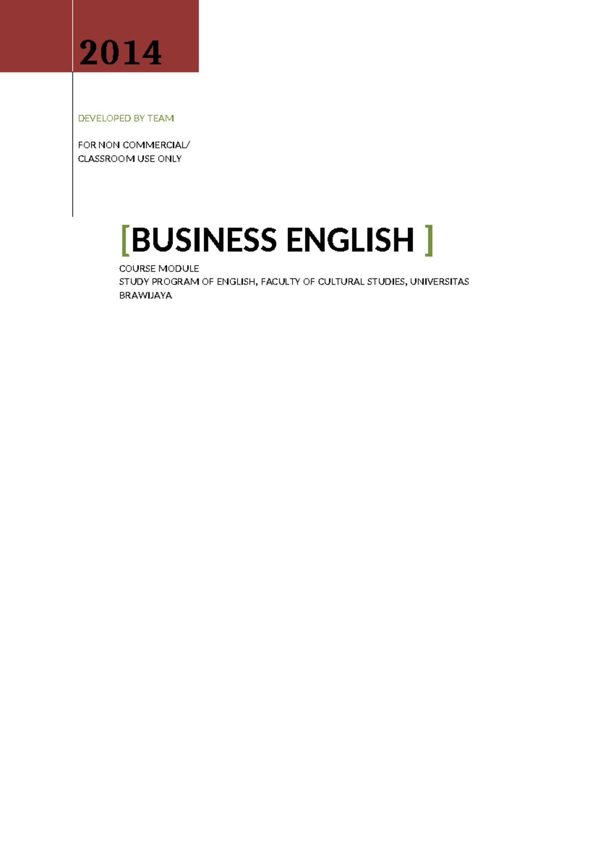 Modul- Business- English-2014-Aris - [BUSINESS ENGLISH ] COURSE MODULE ...