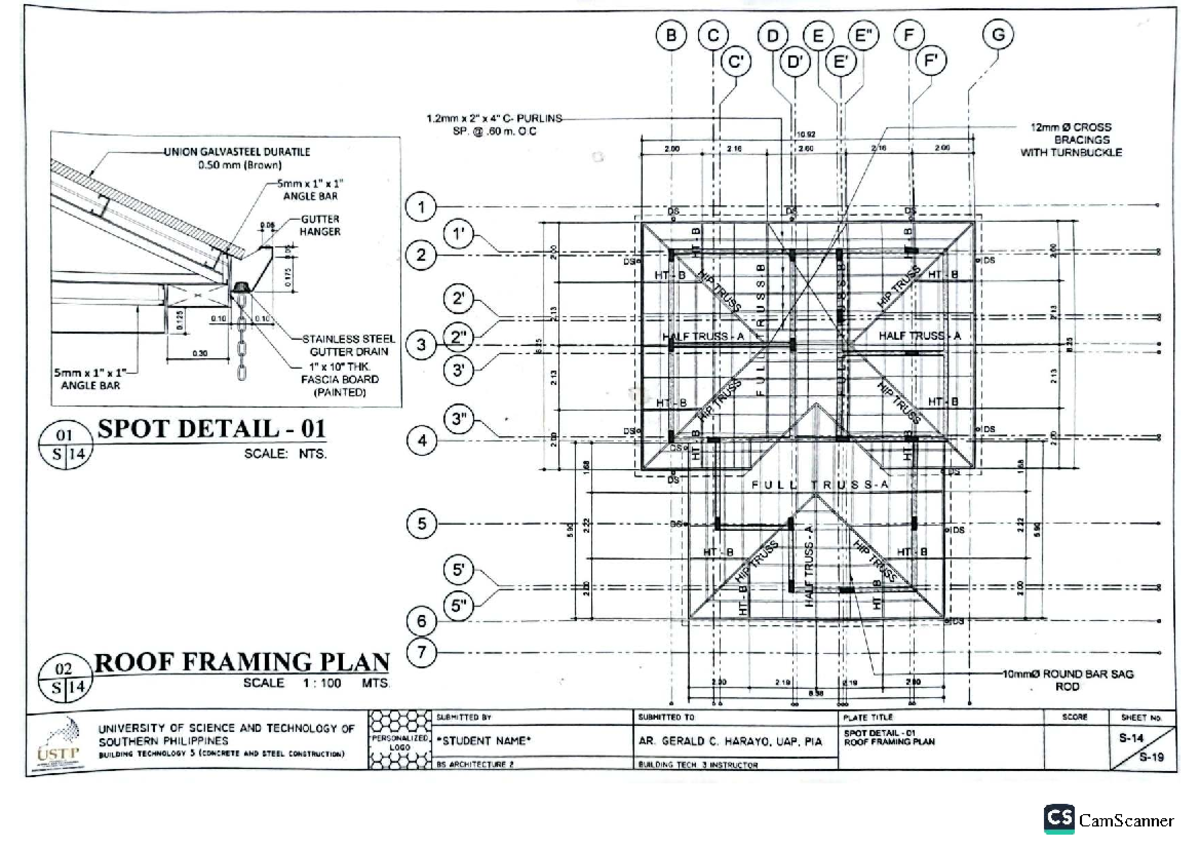 Roof Framing Plan - Building Tech 3 (S-19) - Studocu