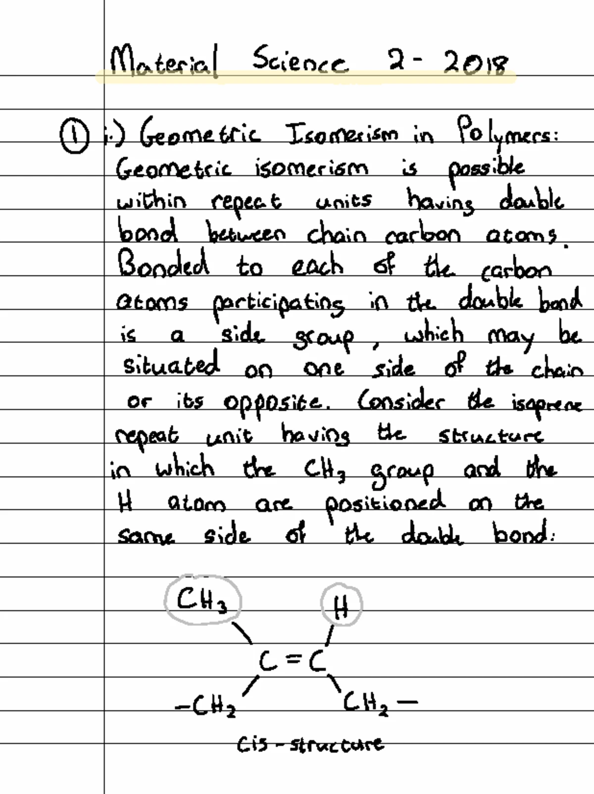 2019 Materials 2 Final Exam Notes: Polymer Structures and Properties ...