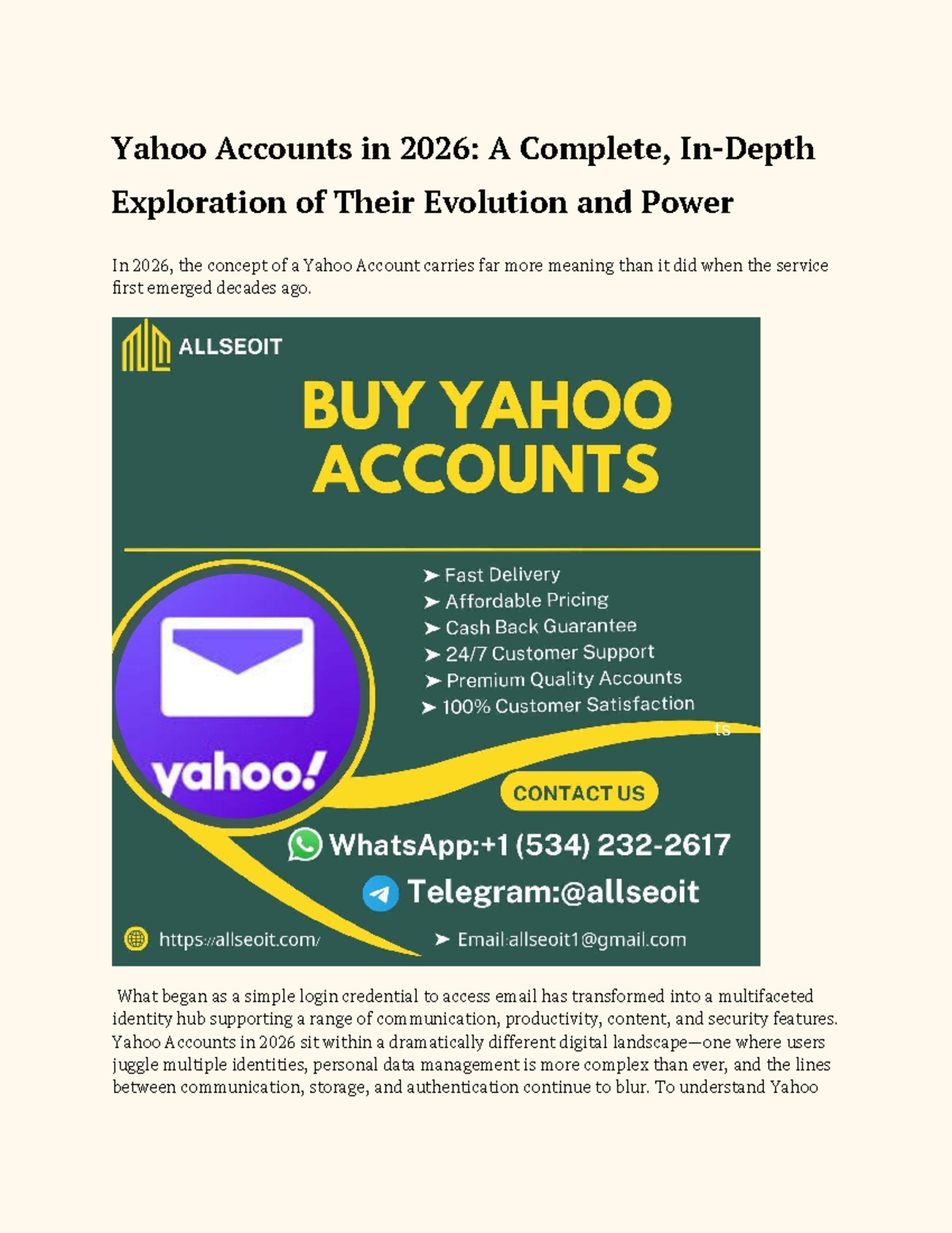 The 17 Ultimate Guide to Buying Old Yahoo Accounts in 2026 - Studocu