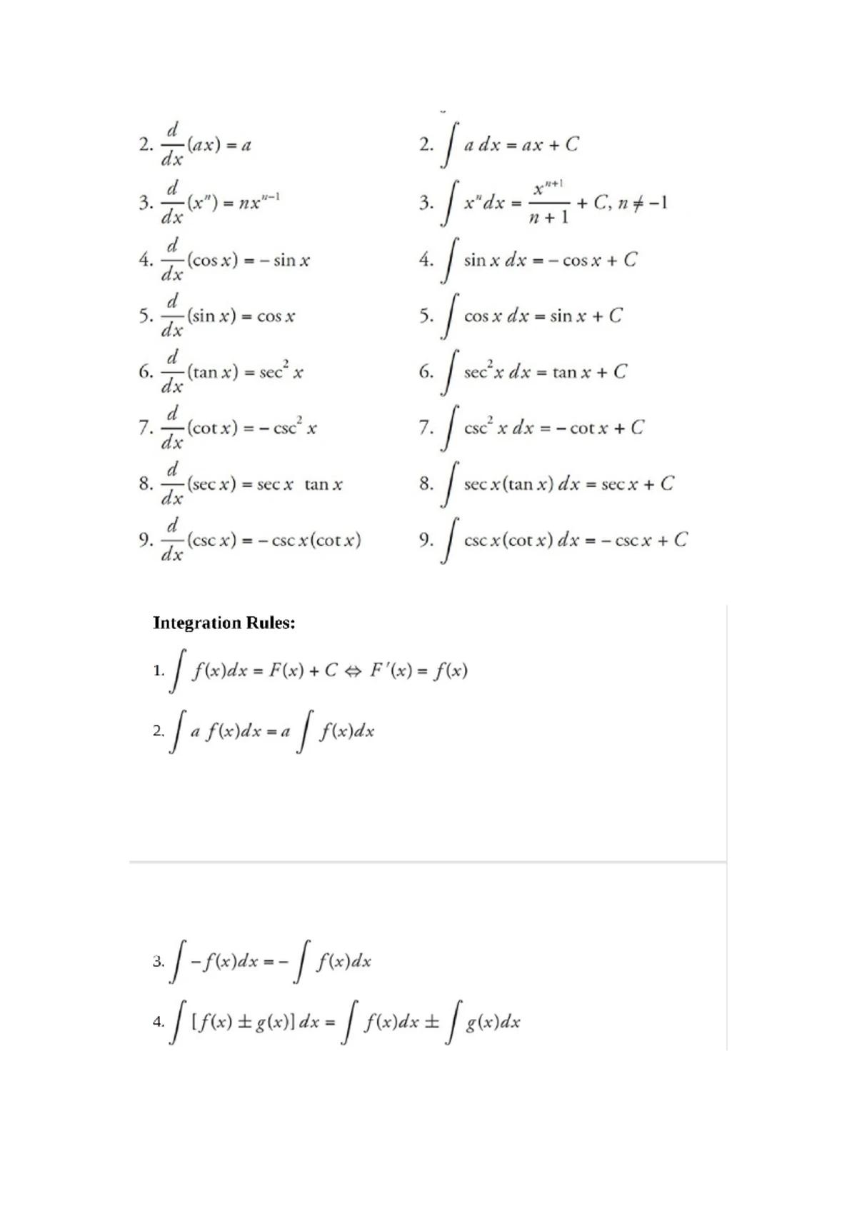 AP Calculus BC - Unit 7 Worksheet: Applications of Integration - Studocu