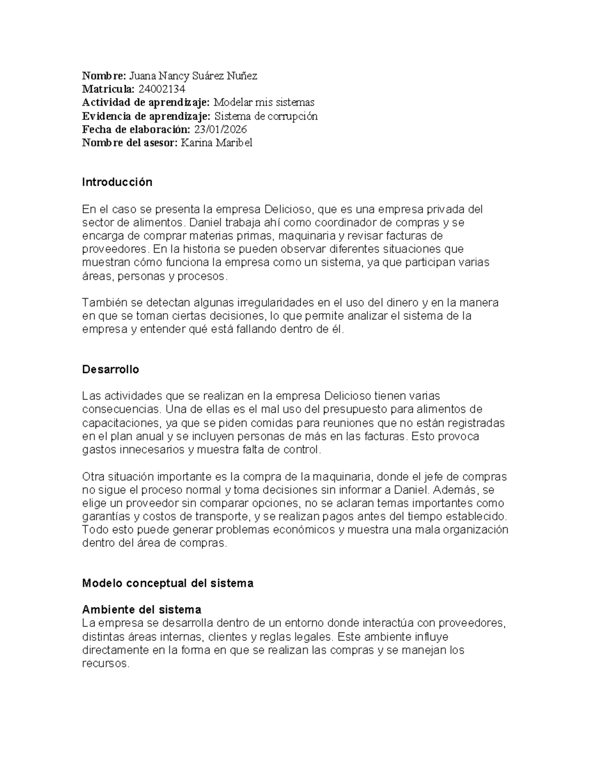 Actividad de Aprendizaje: Análisis del Sistema de Corrupción en ...