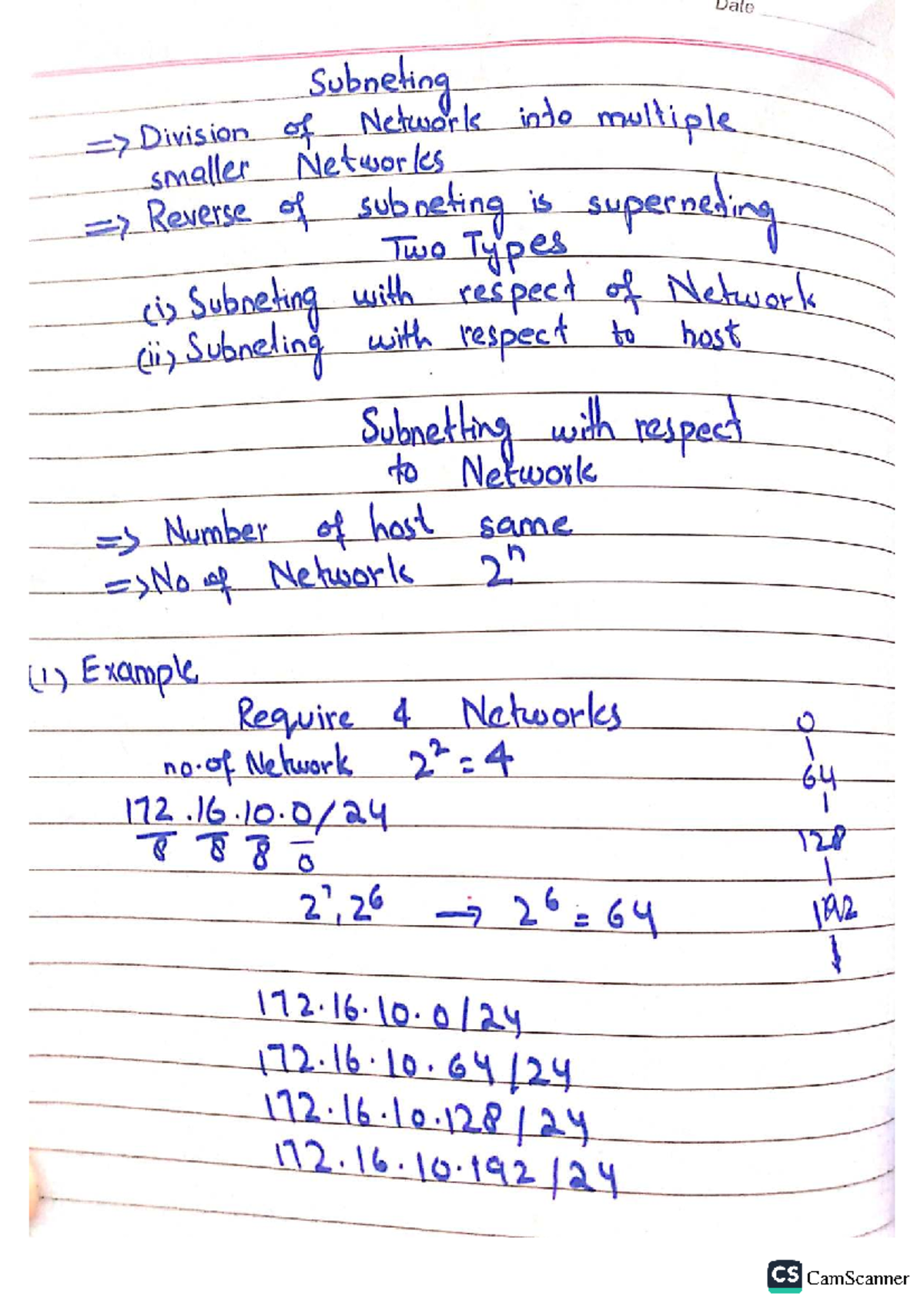 CN LEC 2 - Subnetting and Supernetting Explained - Studocu