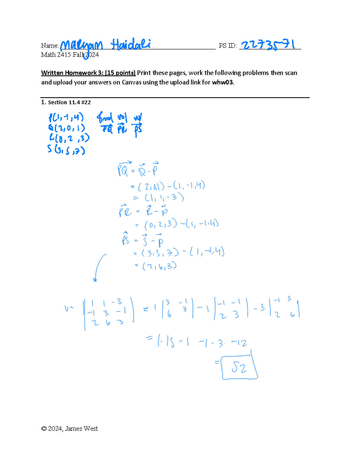 Math 2415 Fall 2024 - Written Homework 3 Solutions & Annotations - Studocu
