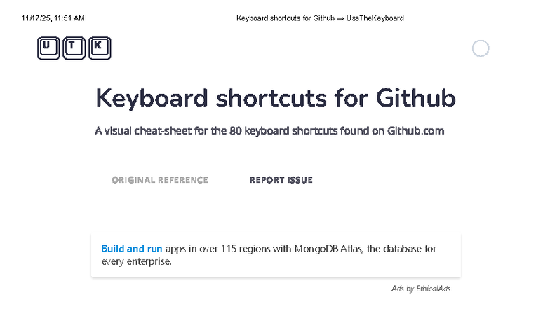 Keyboard Shortcuts for GitHub: Use The Keyboard Guide - Studocu