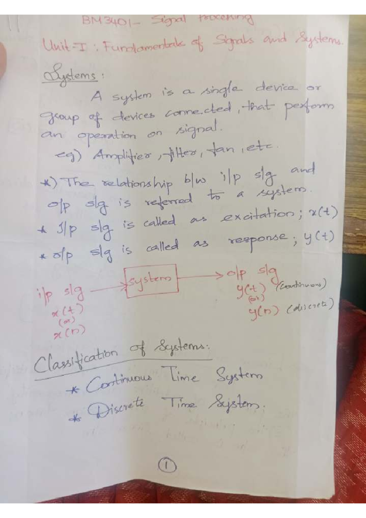 Signal Processing Unit I: Fundamentals of Signals and Systems - Studocu
