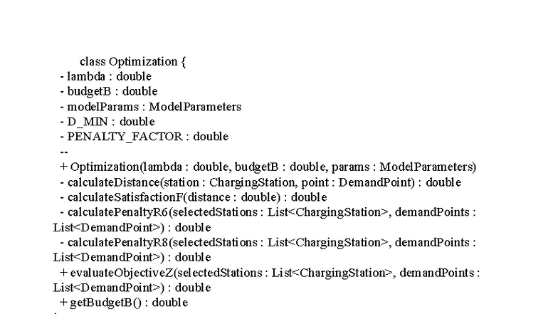 Optimization Class Structure and Functionality Overview - Studocu