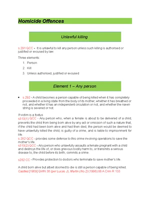 LLB106 Exam Notes - Summary of Criminal Law Concepts and Offences - Studocu