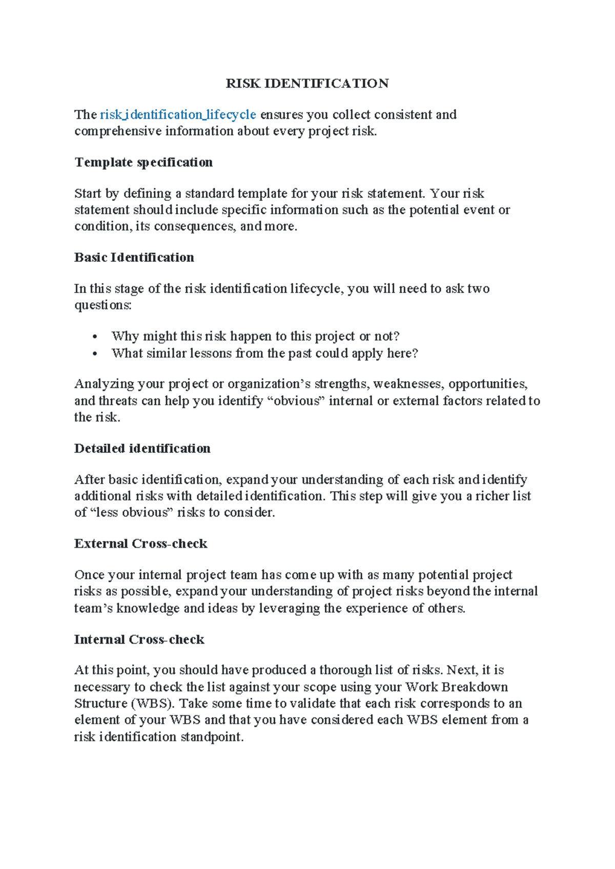 Unit 3: Comprehensive Guide to Risk Identification and Management - Studocu