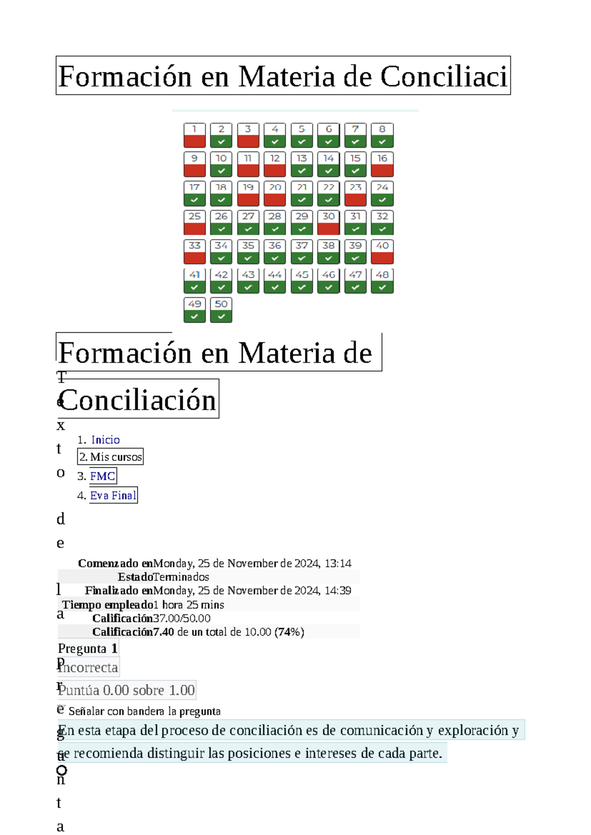 Formación en Materia de Conciliación - Formación en Materia de ...