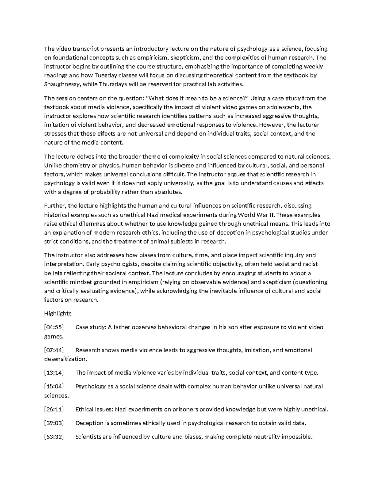 Understanding Psychology as a Science: Foundations & Ethics (PSY 101 ...