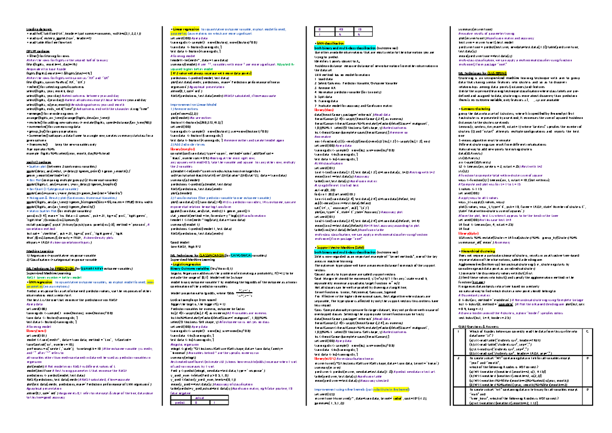 PS0002 Data Analysis Techniques Cheat Sheet - Document Preview