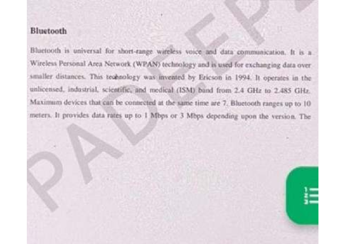 CS3691 Bluetooth Technology Study Material Notes - Studocu