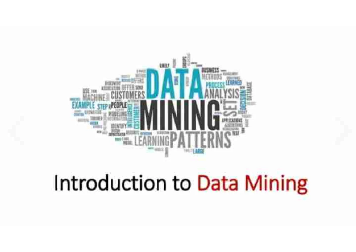 FDM notes - Data mining is the process of extracting useful patterns ...