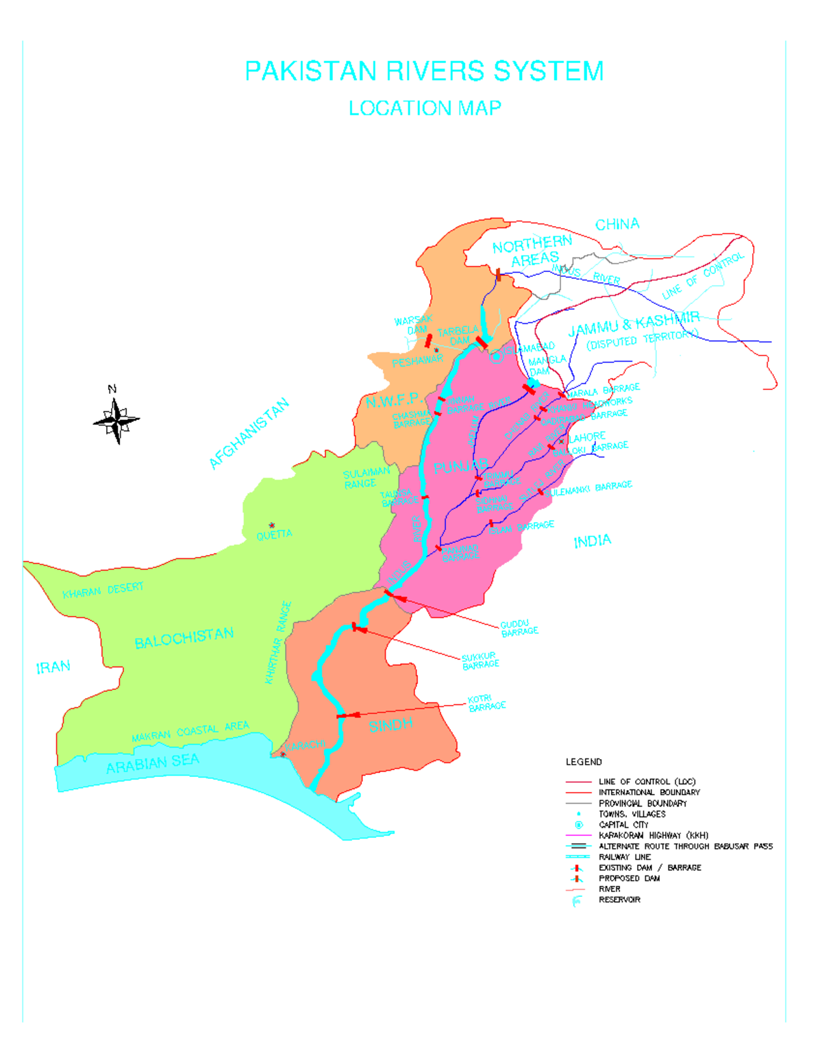 39-full - environment related - Environmental - N LOCATION MAP PAKISTAN ...