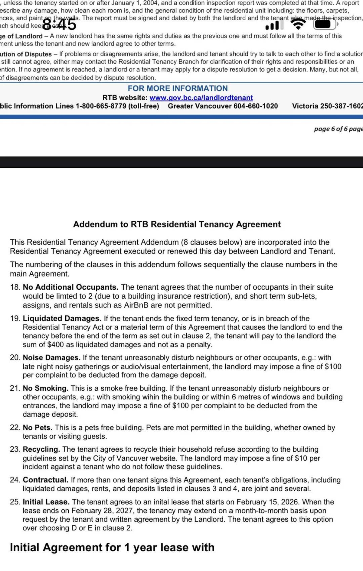 Residential Tenancy Agreement Addendum (RTB) - Key Clauses Explained ...
