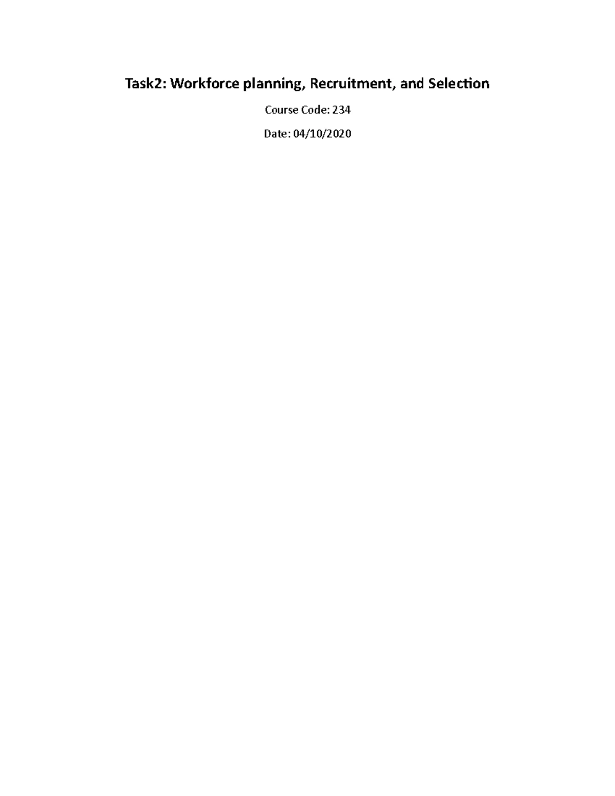 C234: Task 2 - Workforce Conflict Analysis and Resolution Strategies ...
