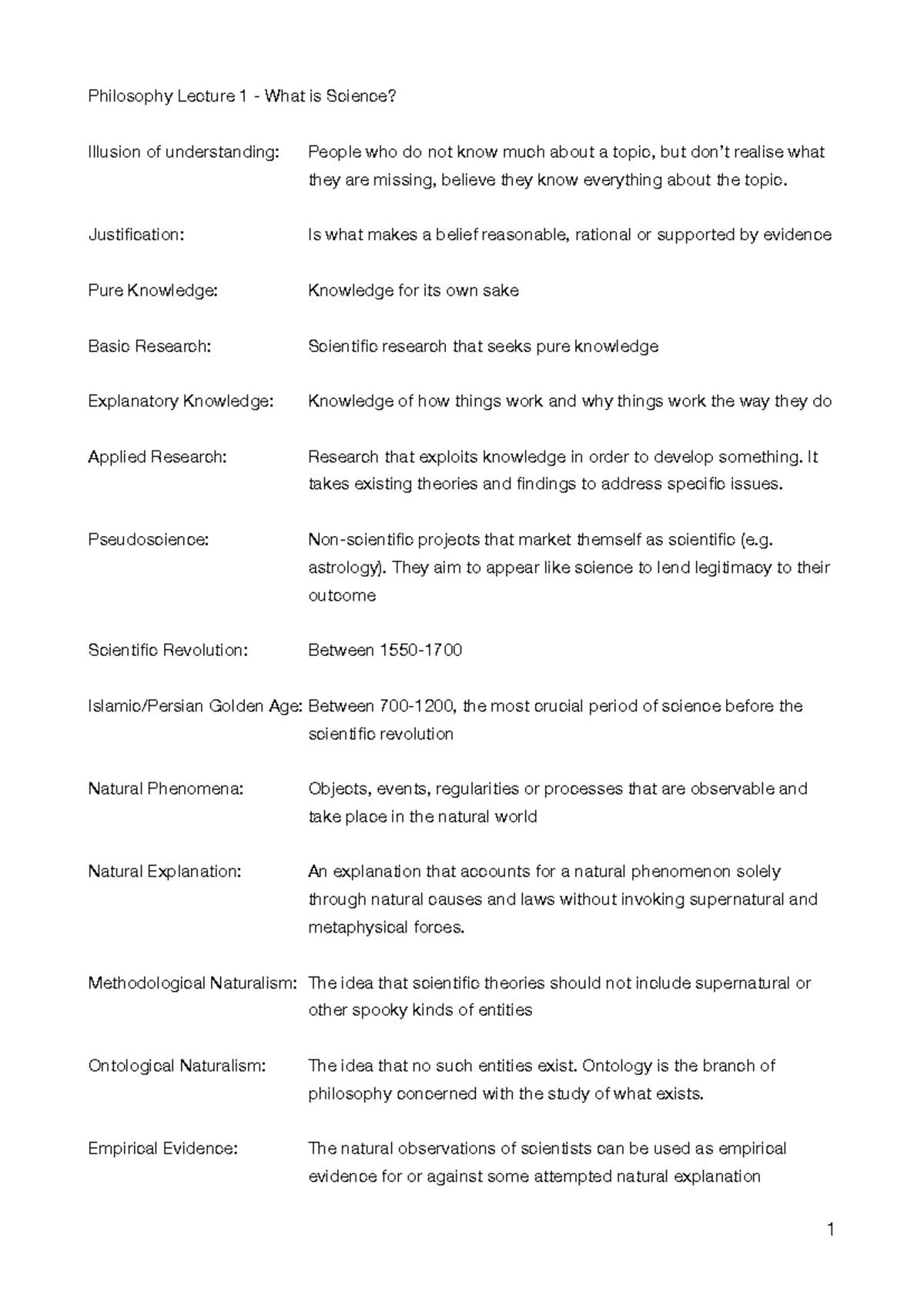 Philosophy Midterm Summary: Understanding Science and Evidence ...