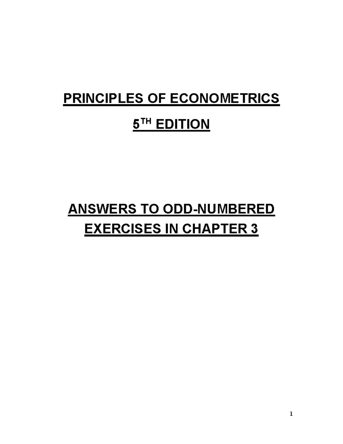 Chapter 5 - Solutions - 1 PRINCIPLES OF ECONOMETRICS 5 TH EDITION ...