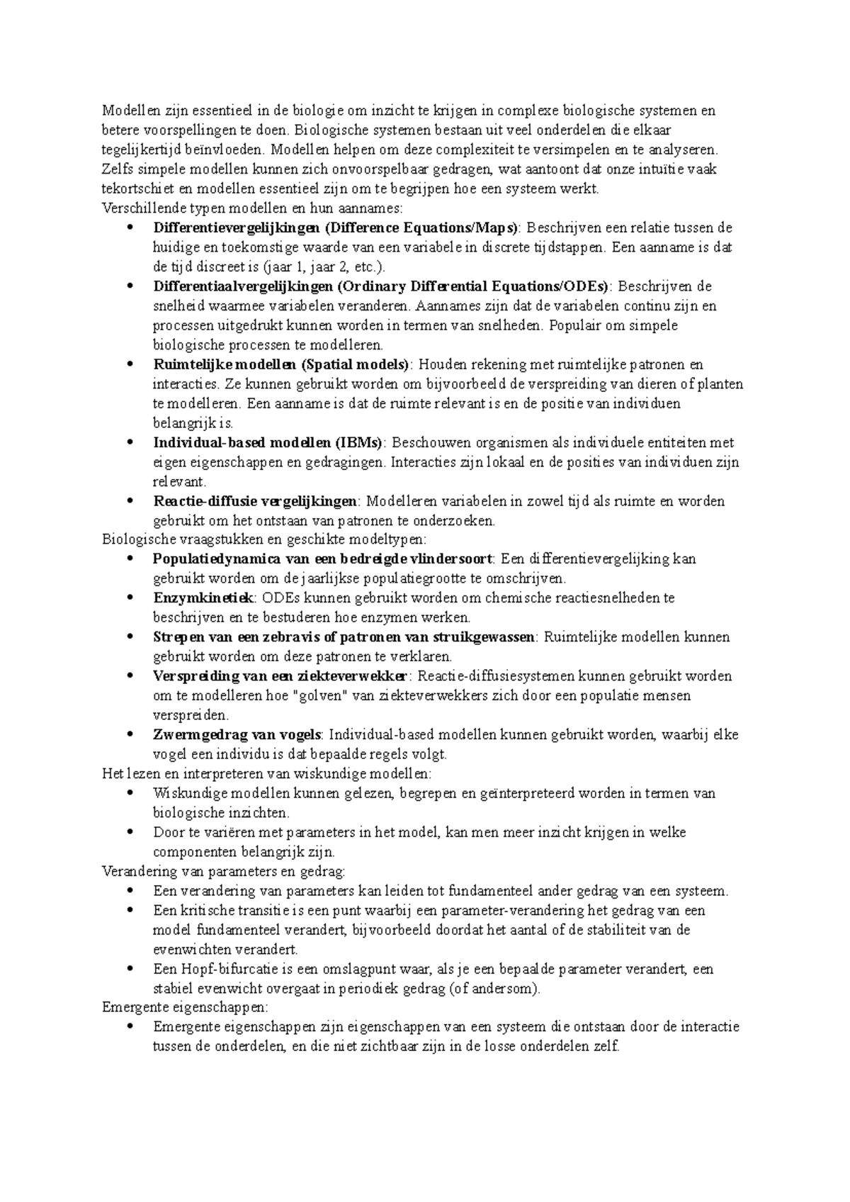DT2 Kwantitatieve Biologie - Kernpunten & Modellen in Biologie ...