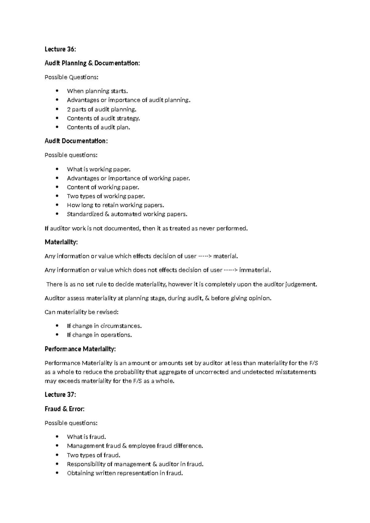 Audit Report Essentials: Lecture 14 & 16 Overviews (ACCT101) - Studocu