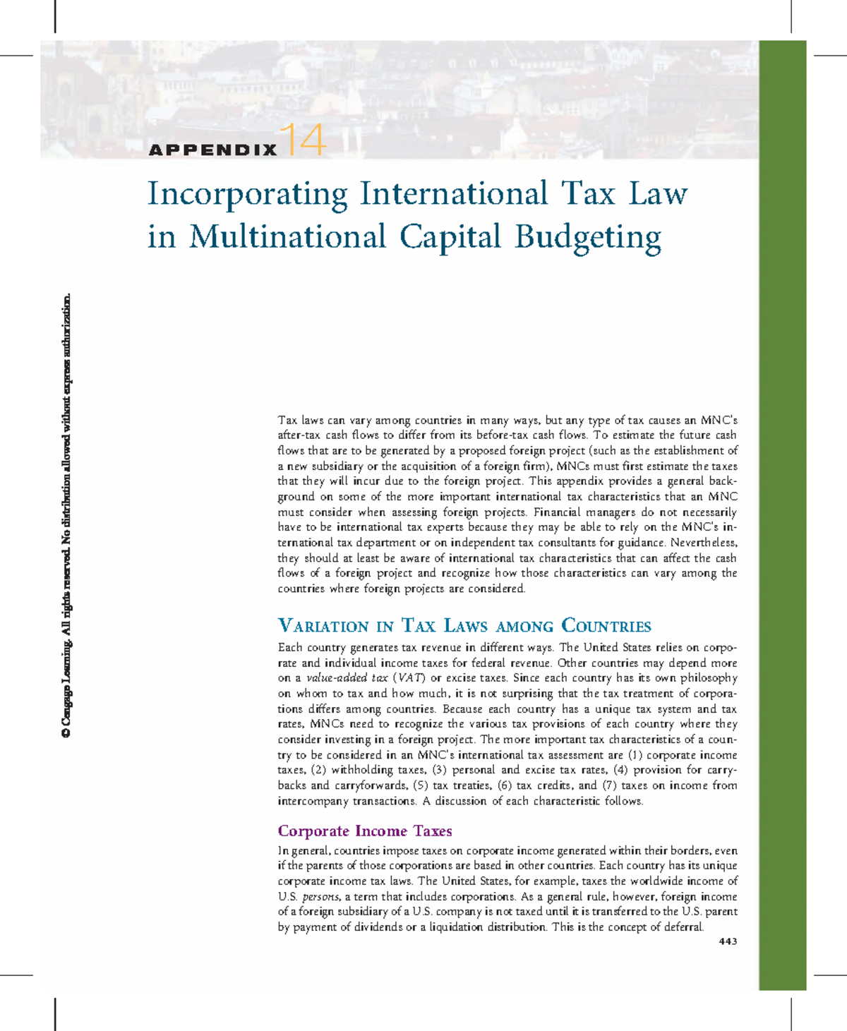 Appendix Ch14 p443-449 - A P P E N D I X 14 Incorporating International ...