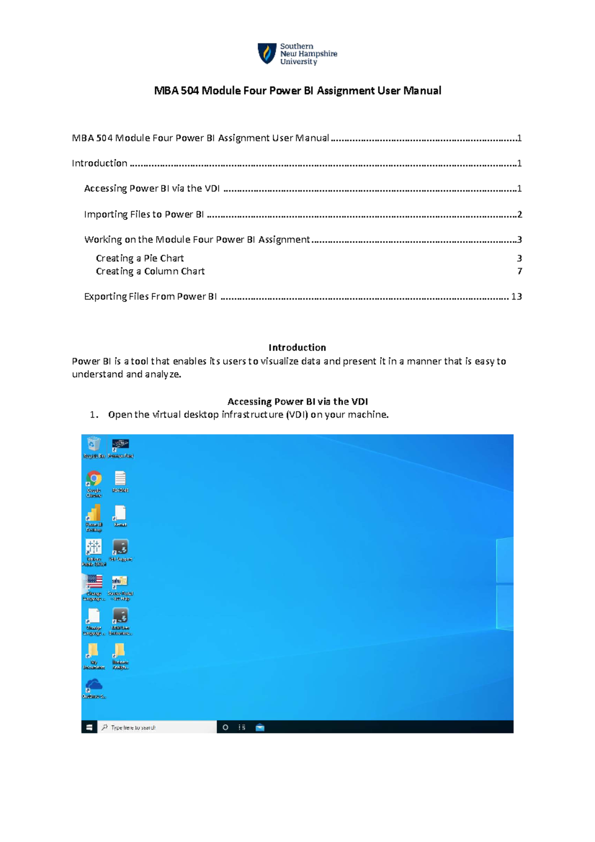 MBA 504 Power BI Assignment User Manual: Module Four Guide - Studocu