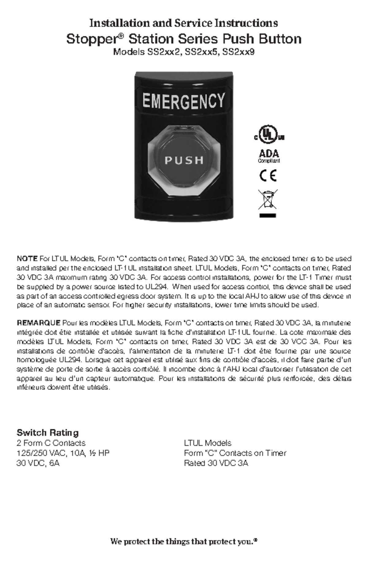 SS2009 EM-ES Push Button Installation & Service Manual - Studocu