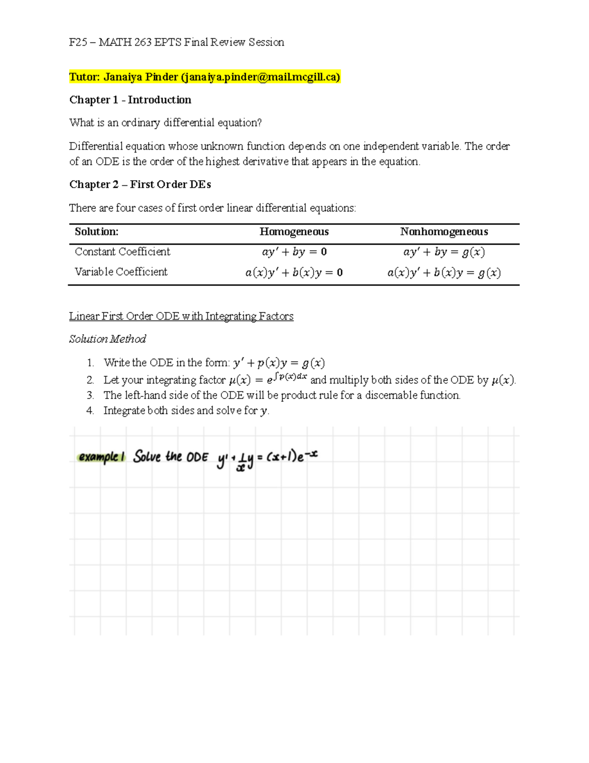 F25 MATH 263 EPTS Final Review Session: Comprehensive Study Guide - Studocu