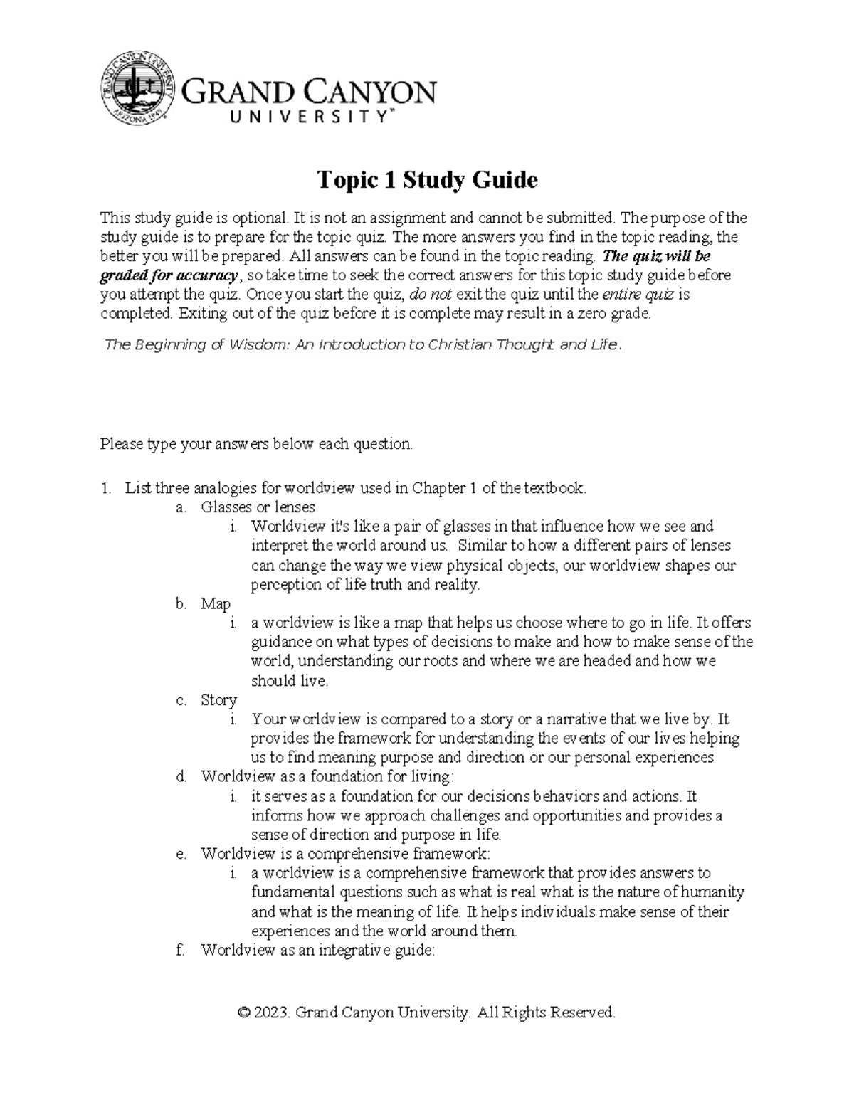 CWV 101 301 RS T1Study Guide Online - Topic 1 Study Guide This study ...