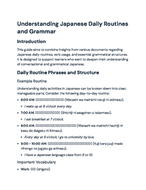 Daily Routine Vocabulary and Phrases in Japanese - Talk about your ...