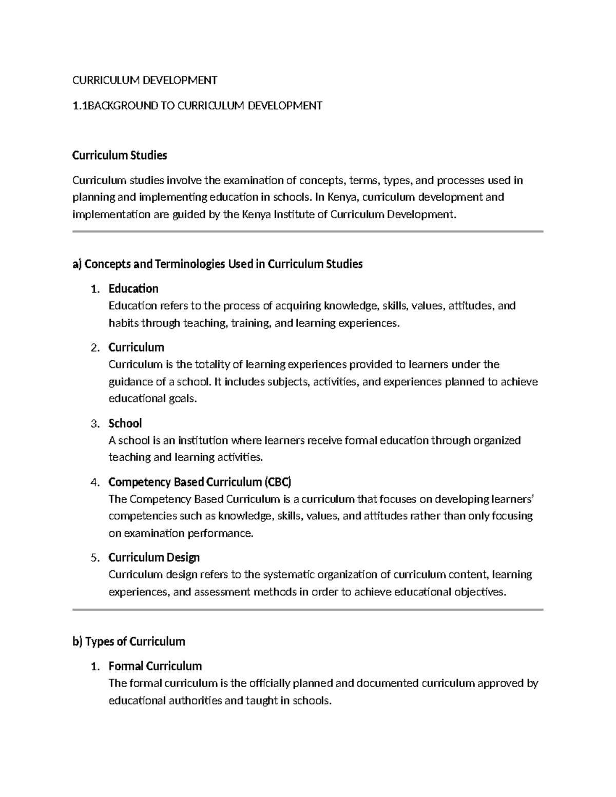 Curriculum Development: Concepts, Types, and Implementation Strategies ...