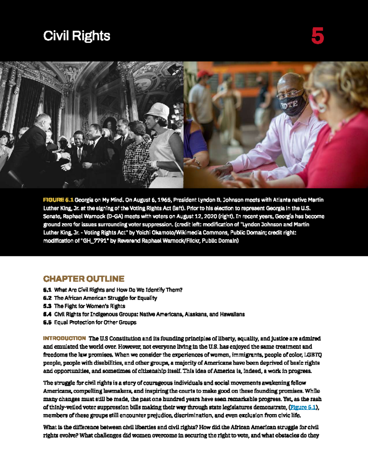 Ch 05 - Civil Rights: The Struggle for Equality and Justice - Studocu