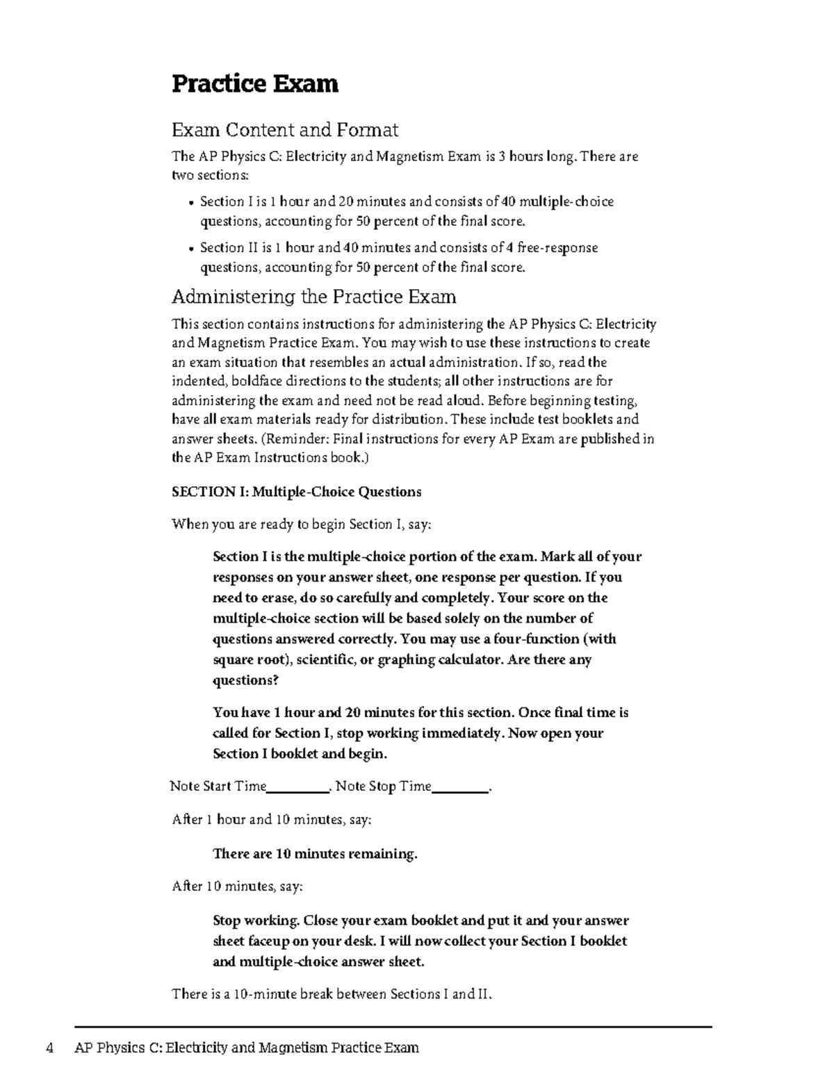 AP Physics C: Electricity and Magnetism - Practice MCQ Exam Guide - Studocu