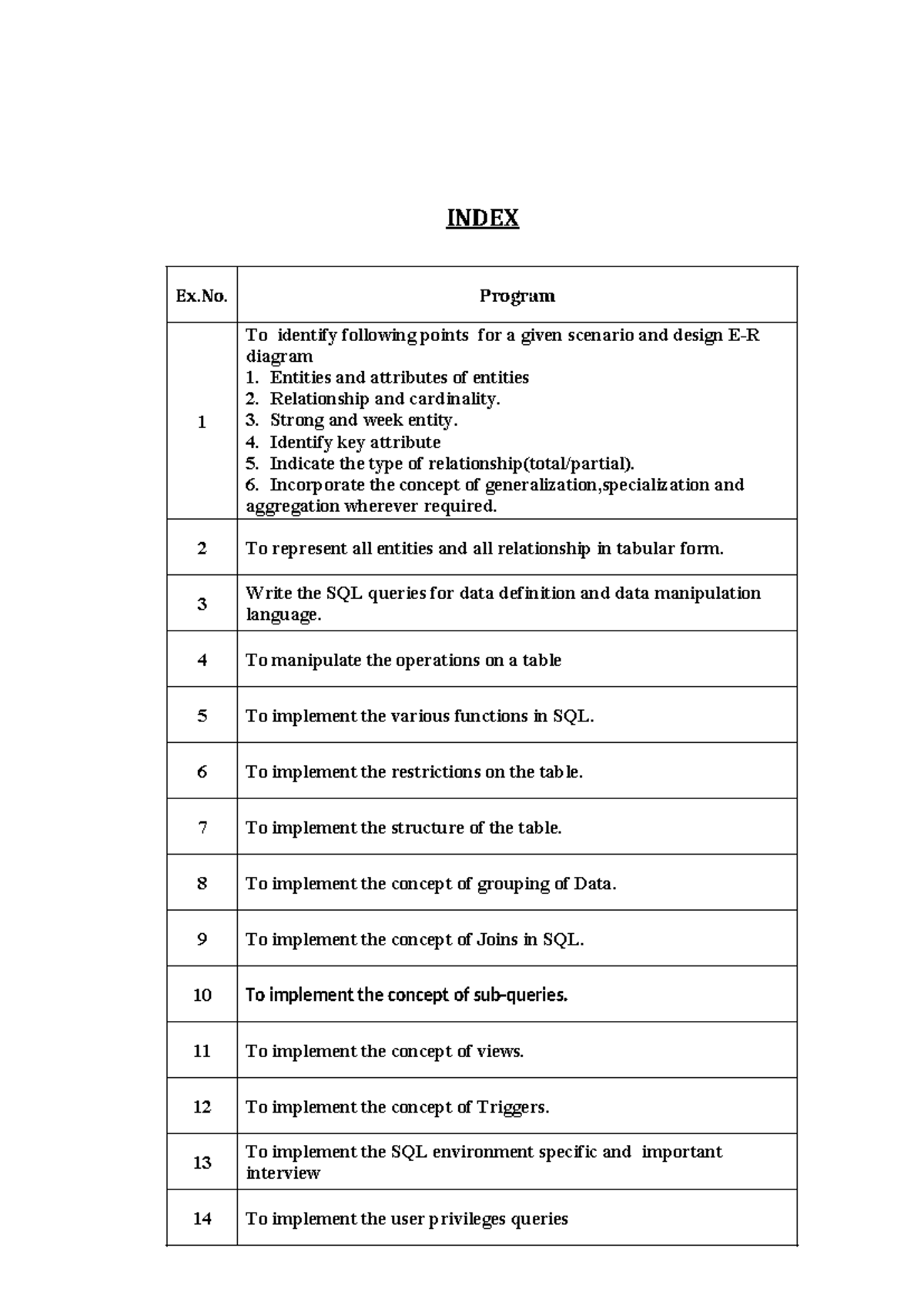 DBMS Lab Manual: Practical Assignments & SQL Queries (2nd Sem) - Studocu