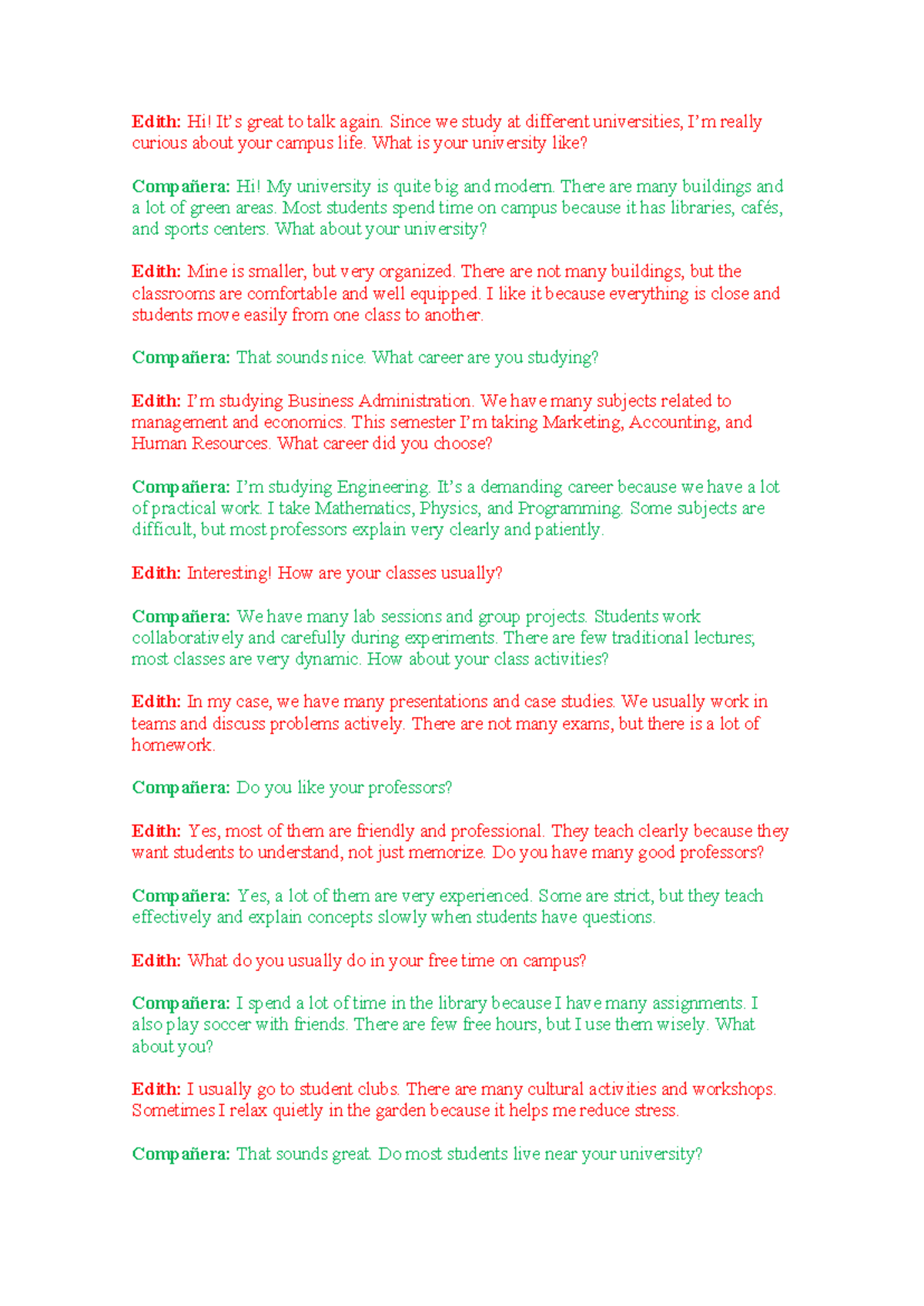 Task 5 - Campus Life Discussion: University Experiences and Studies ...