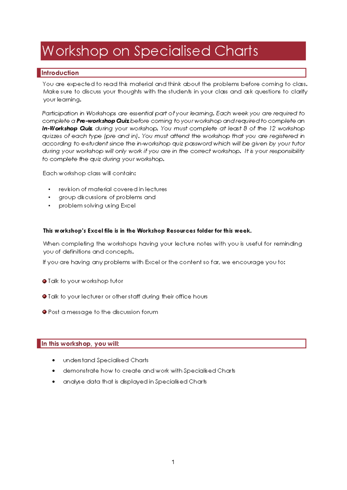 Week 12 Workshop on Specialised Charts: Preparation & Quizzes - Studocu