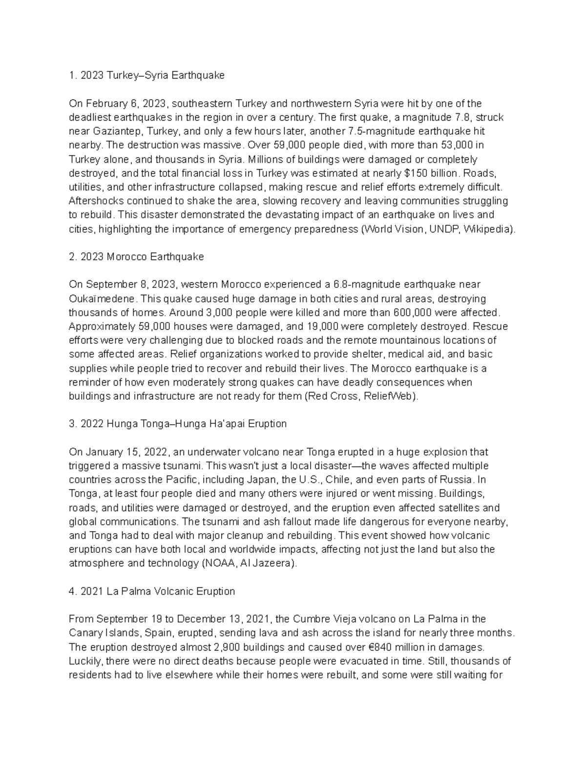 Geo Lab 1 Earthquake And Volcanic Disaster Case Studies Studocu