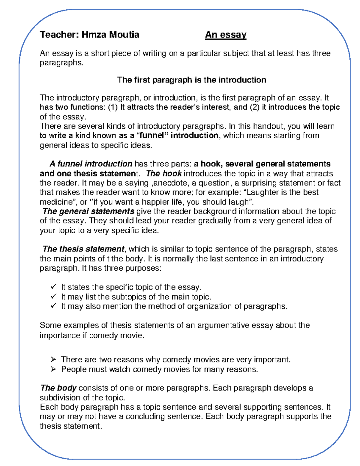 Effective Essay Writing Guide: Tips for Structuring Your Argument - Studocu