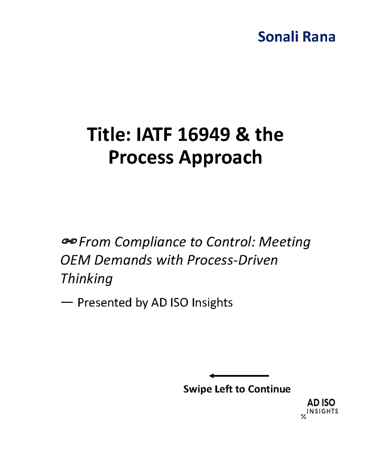 IATF 16949: The Process Approach for OEM Compliance in 2025 - Studocu