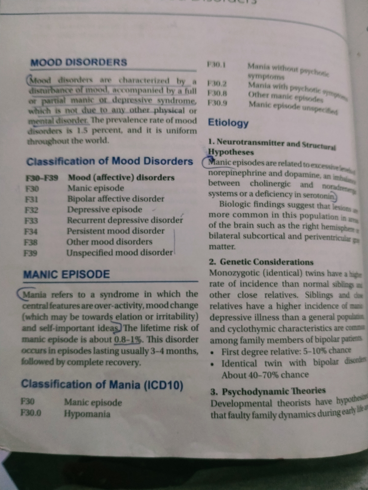 Mania and Its Role in Mood Disorders: An Overview - Studocu