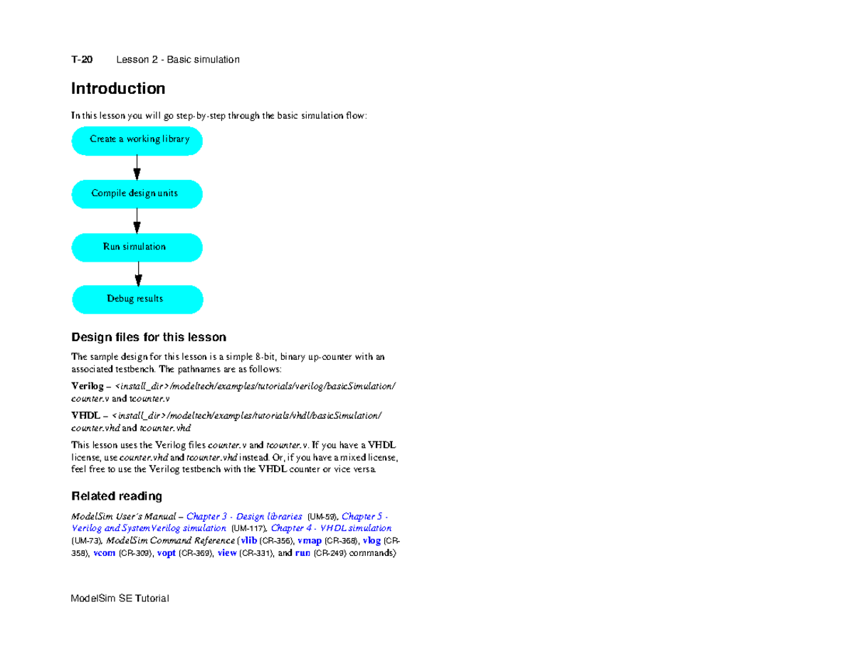 ModelSim T-20 Lesson 2: Intro to Logic Circuit Simulation - Studocu