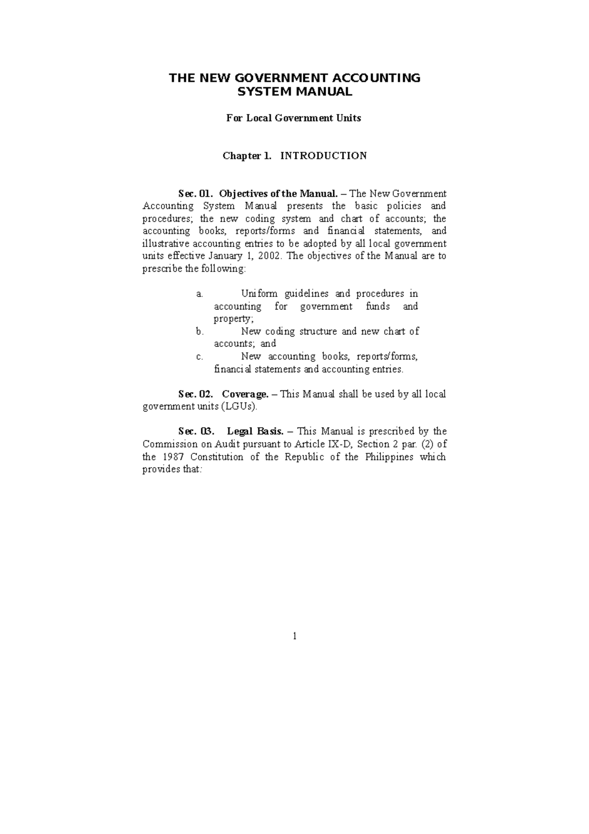 LGU-NGAS Ch1-2: Intro & Basic Features of Government Accounting - Studocu