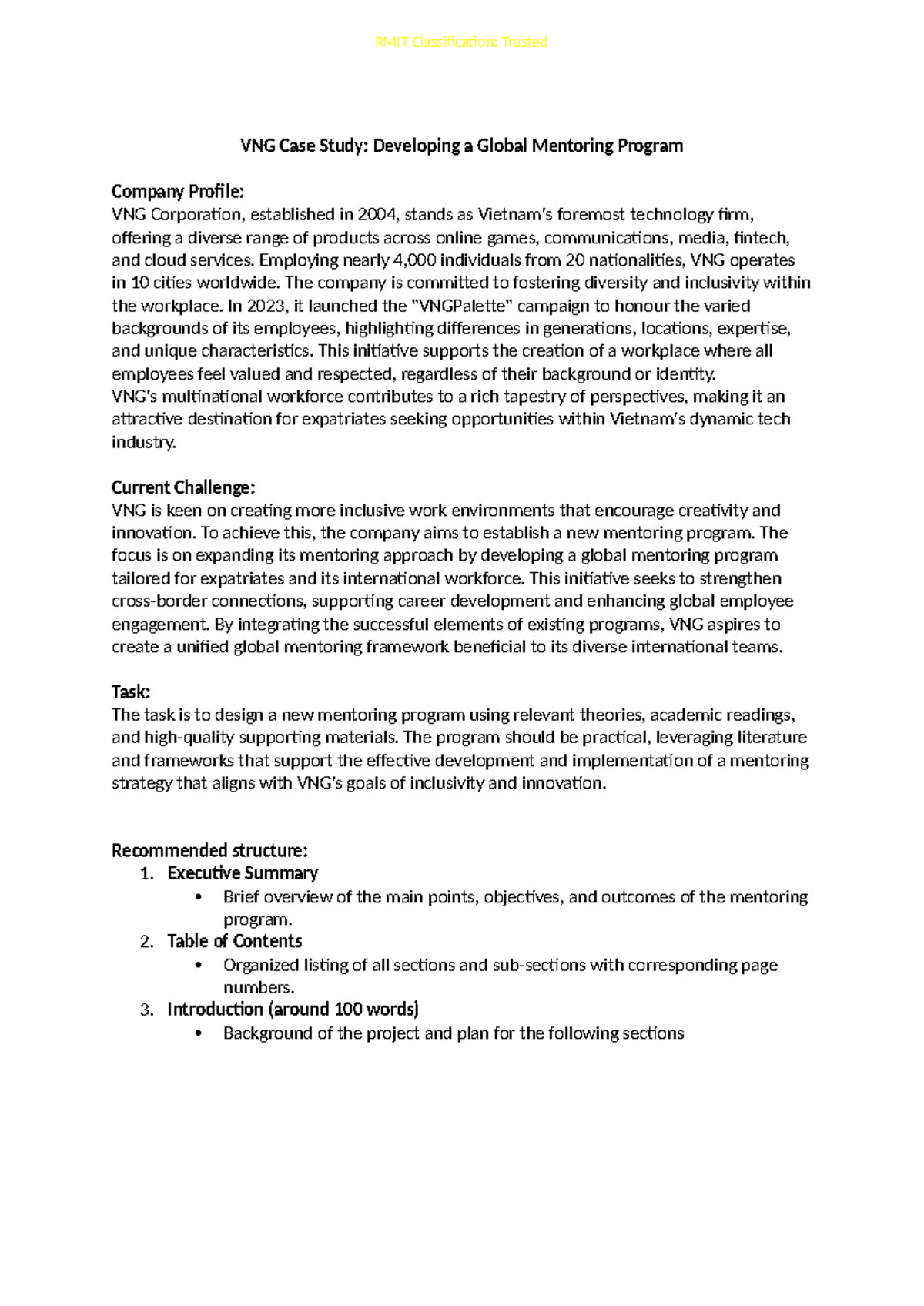 A3 VNG Case Study: Global Mentoring Program for Inclusivity ...