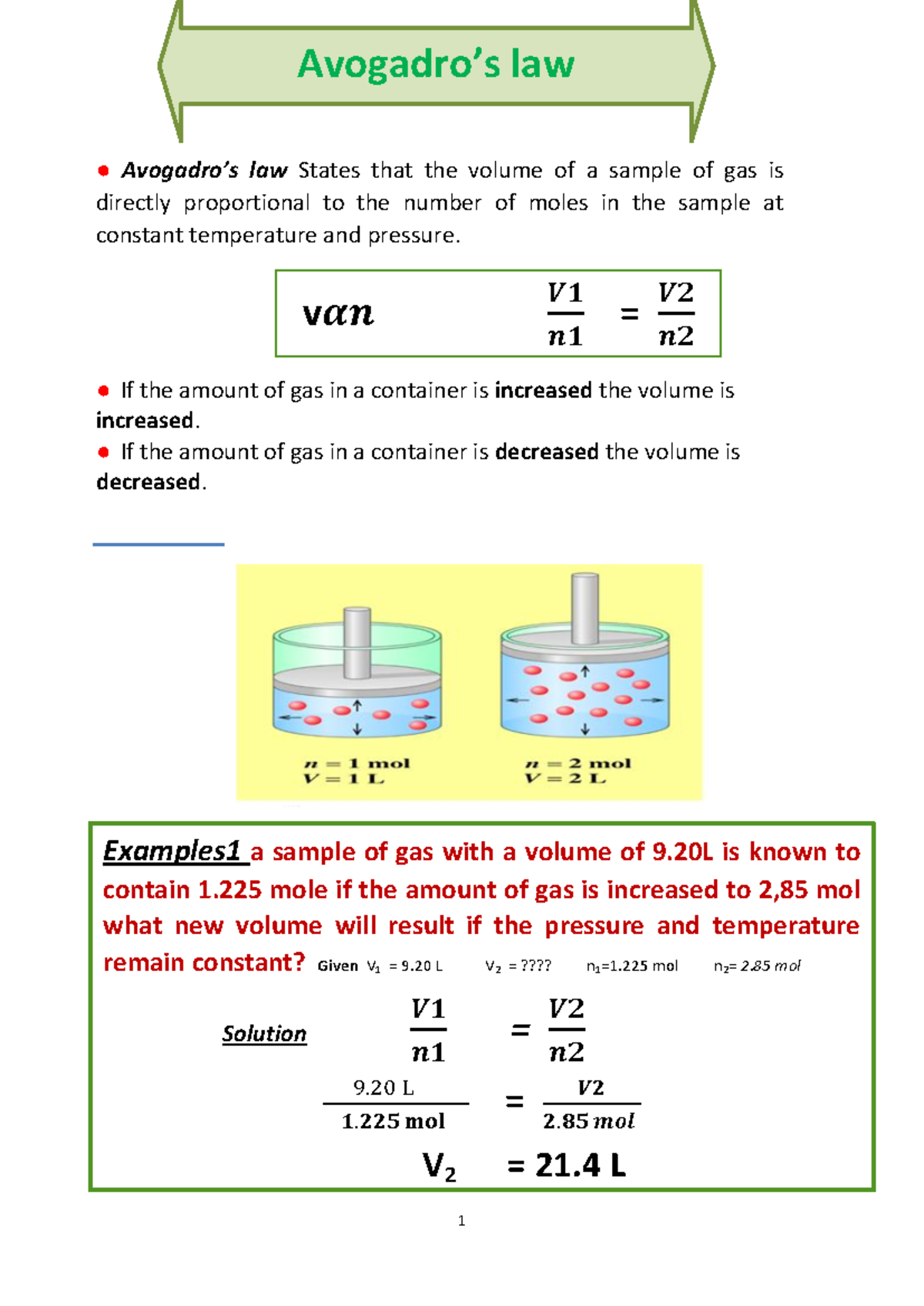 Gas Laws and Applications: Understanding Volume, Moles, and Pressure ...